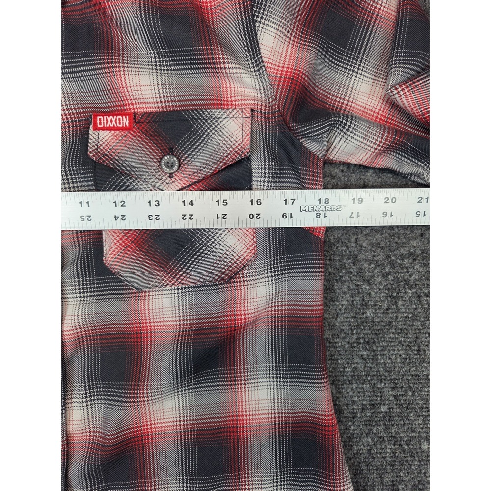 Dixxon Equalizer Flannel Shirt Womens Medium Red / Gray Plaid - Picture 3 of 9
